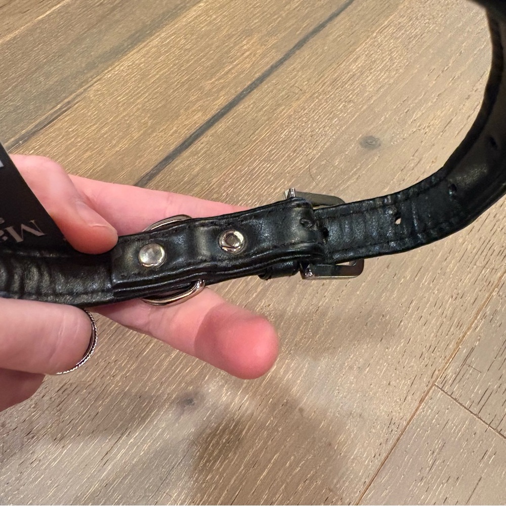 Martha Stewart Black NWT Leather Buckle Dog Collar - Size 16 - Picture 6 of 6